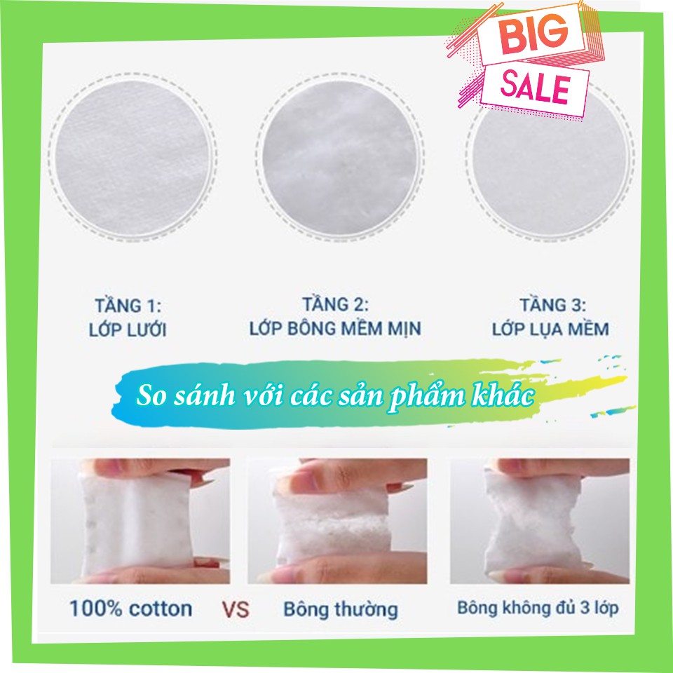 Bông Tẩy Trang Cotton Pads 222 Miếng Dùng Cho Trang Điểm, Dưỡng Da, Tẩy Trang - Nội Địa Trung | BigBuy360 - bigbuy360.vn