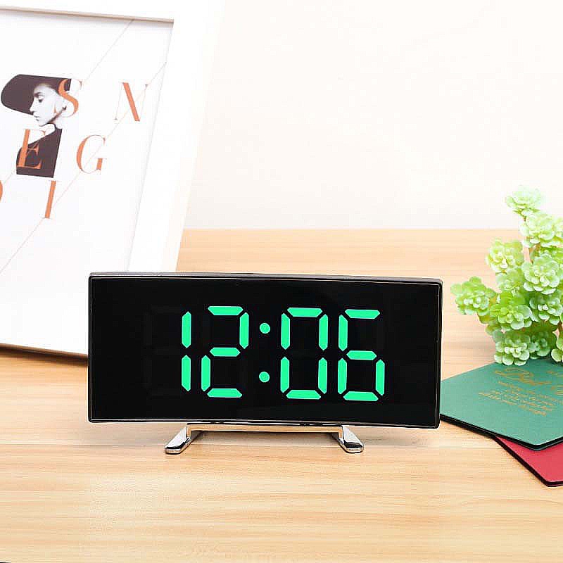 Đồng hồ Điện Tử LED 3D 7 Inch  Để Bàn, Đồng Hồ Báo Thức Làm Qùa Tặng, Tính Năng NIGHT và SNOOZE Cao Cấp Màn Hình Cong HD