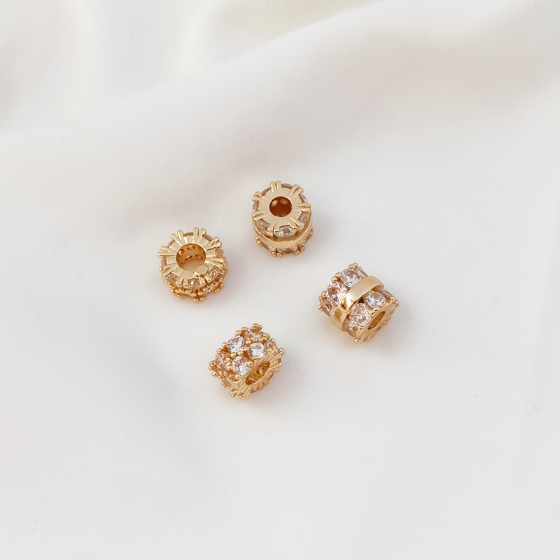 Phụ Kiện Hạt Cườm Đồng 14K Nhiều Màu Sắc Dùng Làm Trang Sức DIY