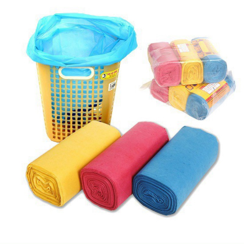 Sỉ 9cuộn  túi đựng rác sinh học tự phân hủy cỡ  tiểu, trung, đại loại màu và đen