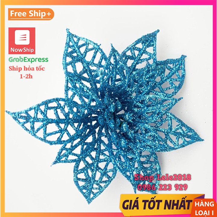 Hoa kim tuyến lưới 15cm loại đẹp trang trí cây thông Noel giáng sinh