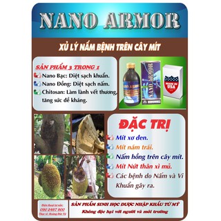 NaNo Armor Xử lý sạch Nấm khuẩn trên Cây Mít - Mít xơ đen, thối trái, nứt thân xì mủ, vàng lá, nấm hồng...