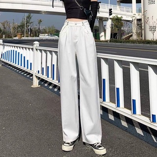 Quần suông trắng khuy cạp nữ - Culottes trơn ống rộng khuy cài vintage, thiết kế đơn giản