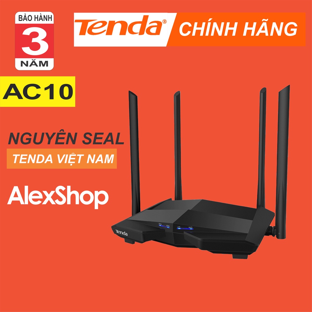 XÃ KHO  Tenda AC10v3 Thiết Bị Phát Wifi AC1200M Công Gigabit Băng Tần Kép 2.4G và 5G