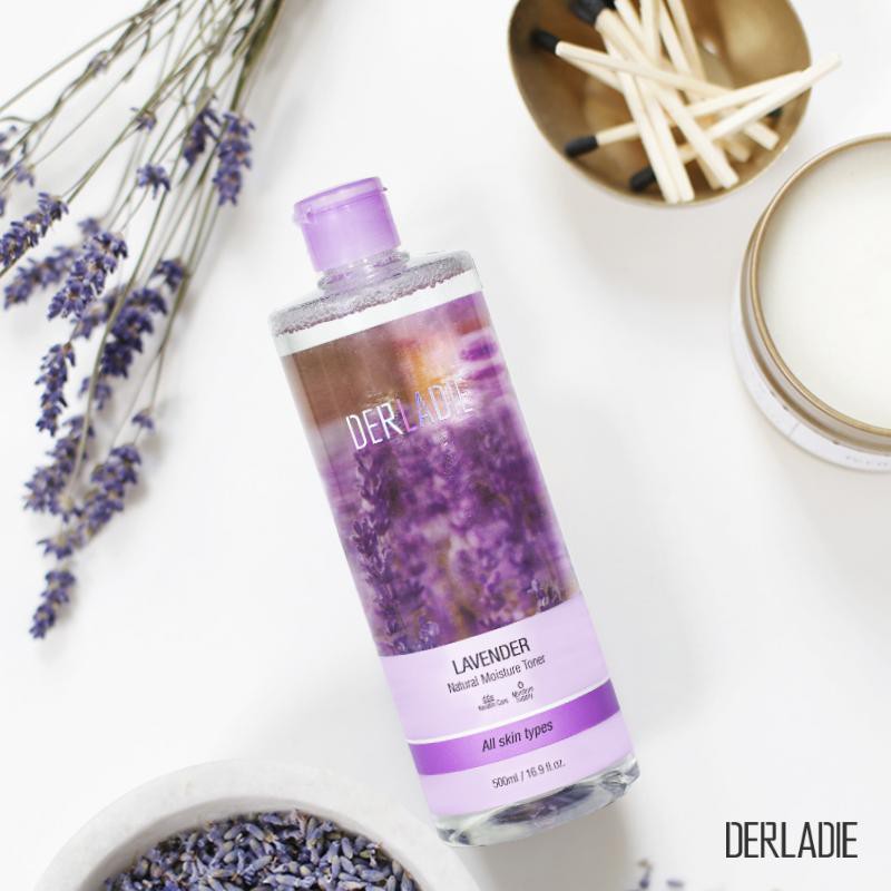 Nước Hoa Hồng Kiềm Dầu Derladie Lavender Natural Moisture Toner 500ml