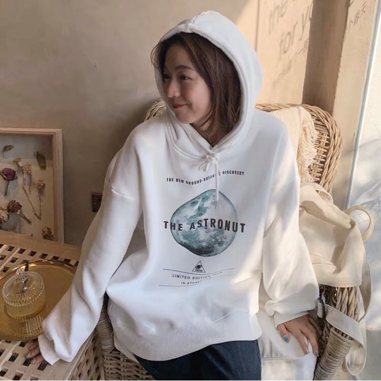 Áo khoác, áo hoodie unisex nam nữ nỉ ngoại the astronut siêu cute năng động thời trang học đường