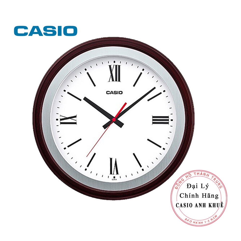 Đồng hồ treo tường Casio cỡ lớn IQ-91A-5DF  kim trôi im lặng