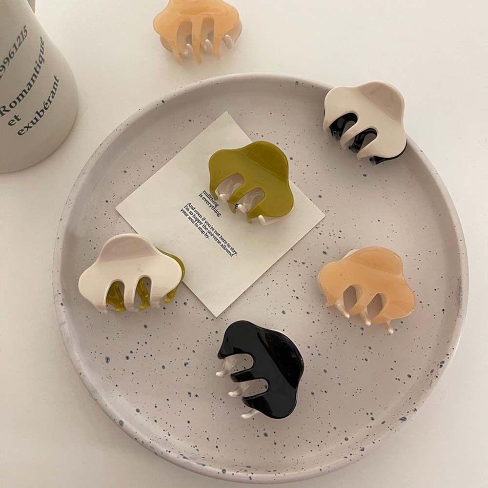 VANES1 Kẹp Tóc Càng Cua Đơn Giản Màu Sắc Ngọt Ngào Phong Cách Hàn Quốc Cho Nữ