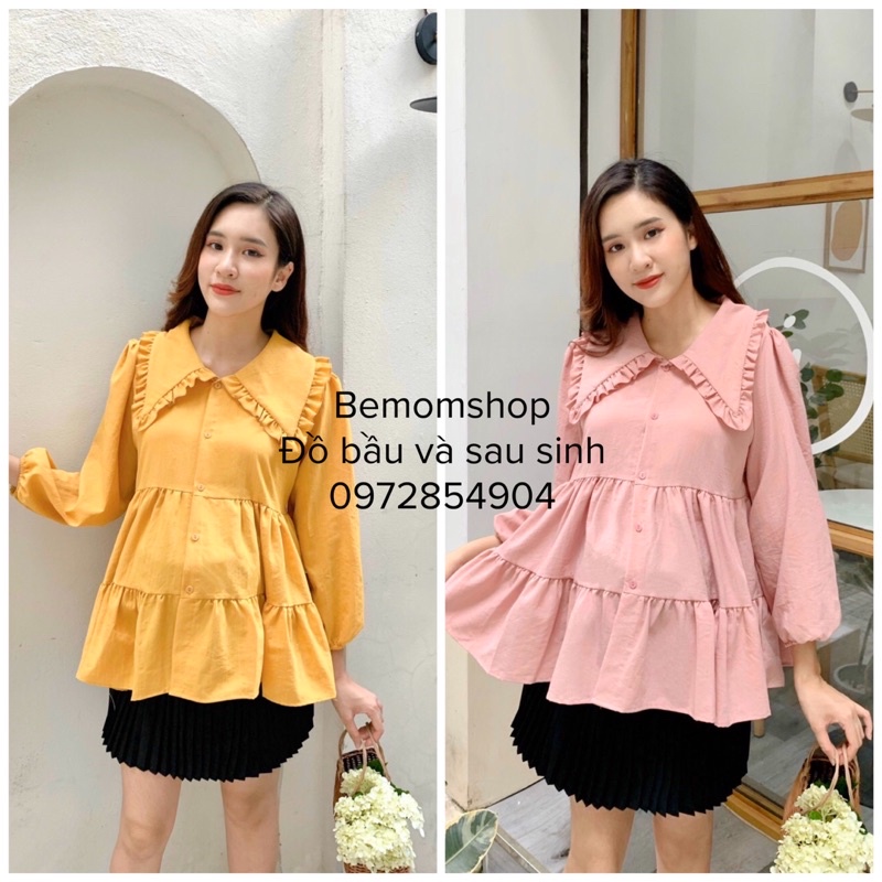 Áo bầu babydoll mặc công sở, đi chơi đều đẹp!