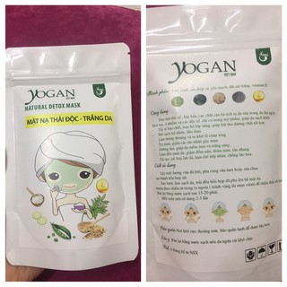 Bột đắp mặt thải độc, ủ trắng Yogan.Bậc tone cấp tốc, detox hút sạch bụi bẩn, dầu nhờn. se khít lỗ chân lông.  120g