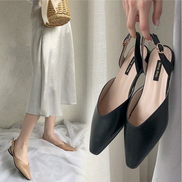 Giày Sandal Da PU Mũi Nhọn Thời Trang Mùa Hè Cho Nữ | BigBuy360 - bigbuy360.vn
