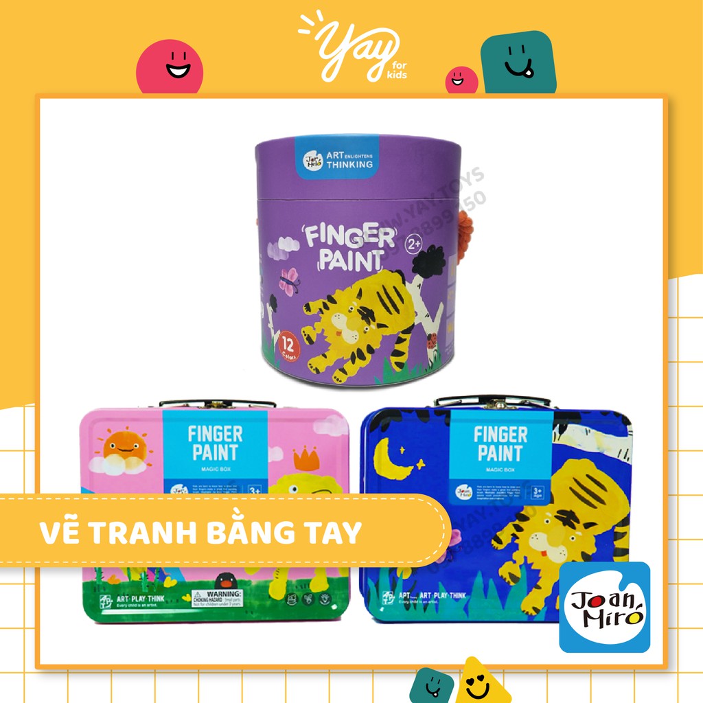 [4 LOẠI - DỄ RỬA] Màu vẽ bàn tay Mideer- finger paint cho bé yêu sáng tạo và Fingerpaint - Jar Melo