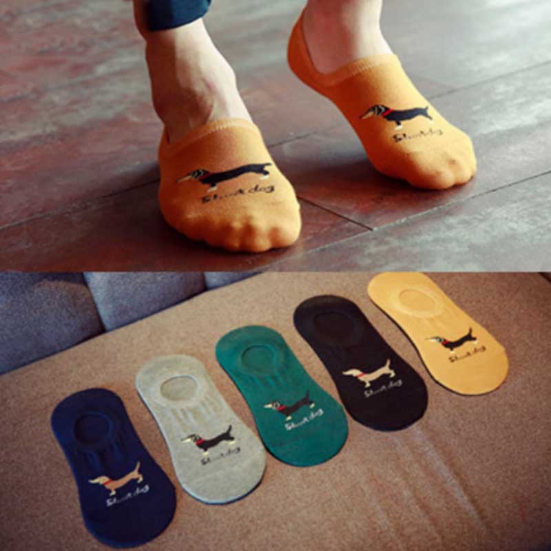 Vớ cotton Cổ Thấp Mềm Mại Chống Trượt Thoáng Khí Thời Trang Xuân Hè Cho Nam