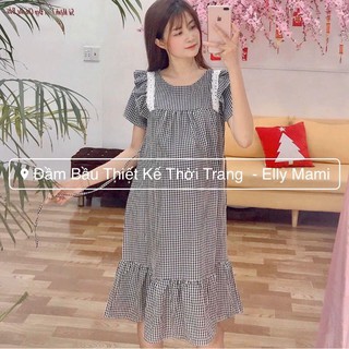 Váy bầu kẻ tay lỡ V35