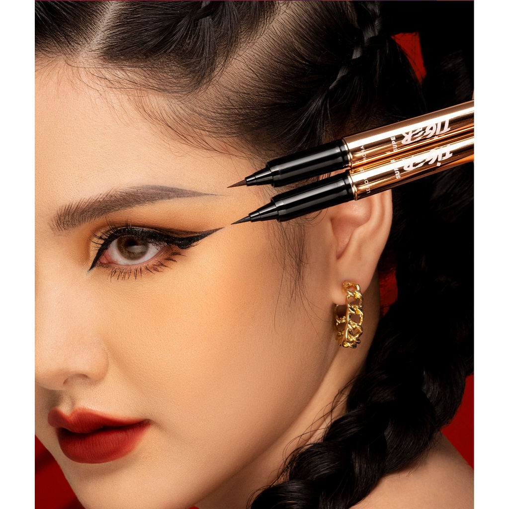 Combo Lemonade bút kẻ mắt SuperTiger Micro Eyeliner 1g và chì kẻ mày 2 đầu Want It Got It 2.75g