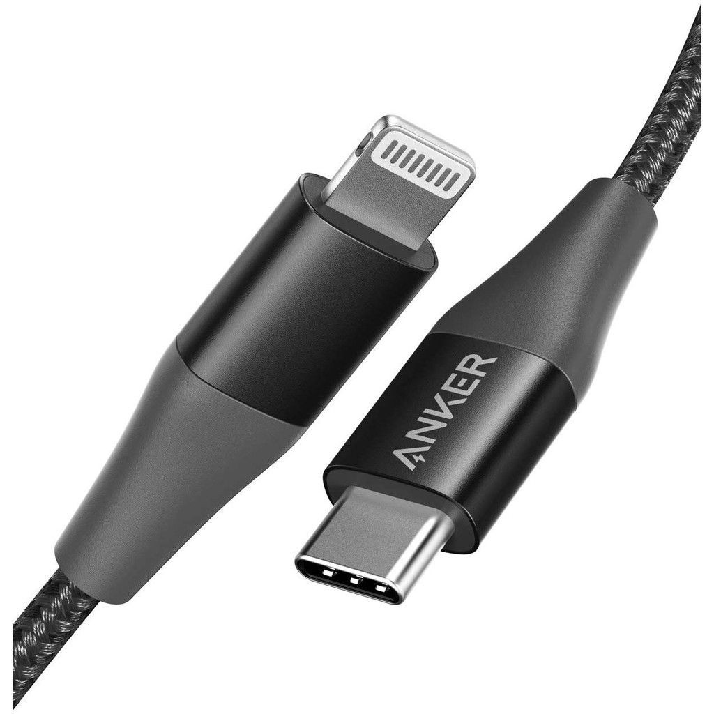 [Mã SKAMPUSHA8 giảm 8% đơn 300K] [Không kèm bao da] Cáp sạc ANKER PowerLine+ II Lightning to USB-C dài 0.9m - A8652