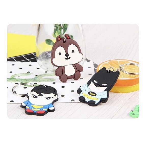 Móc khóa nhựa dẻo PVC dễ thương nhiều hình thù cao cấp