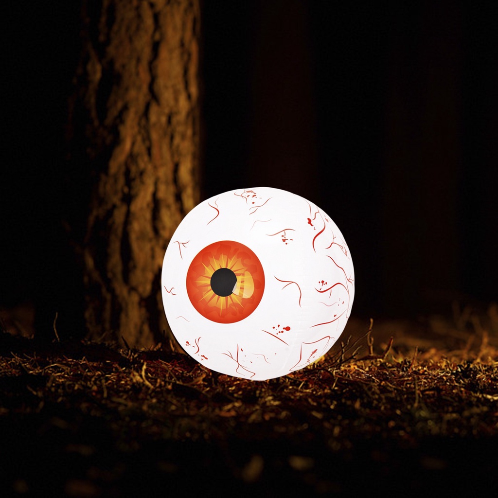 Bong Bóng Bơm Hơi Hình Mắt Bí Ngô 22Inch Trang Trí Tiệc Halloween