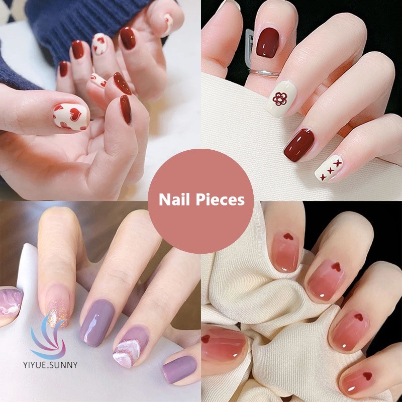 [Hàng mới về] Bộ 24 móng tay giả họa tiết xinh xắn