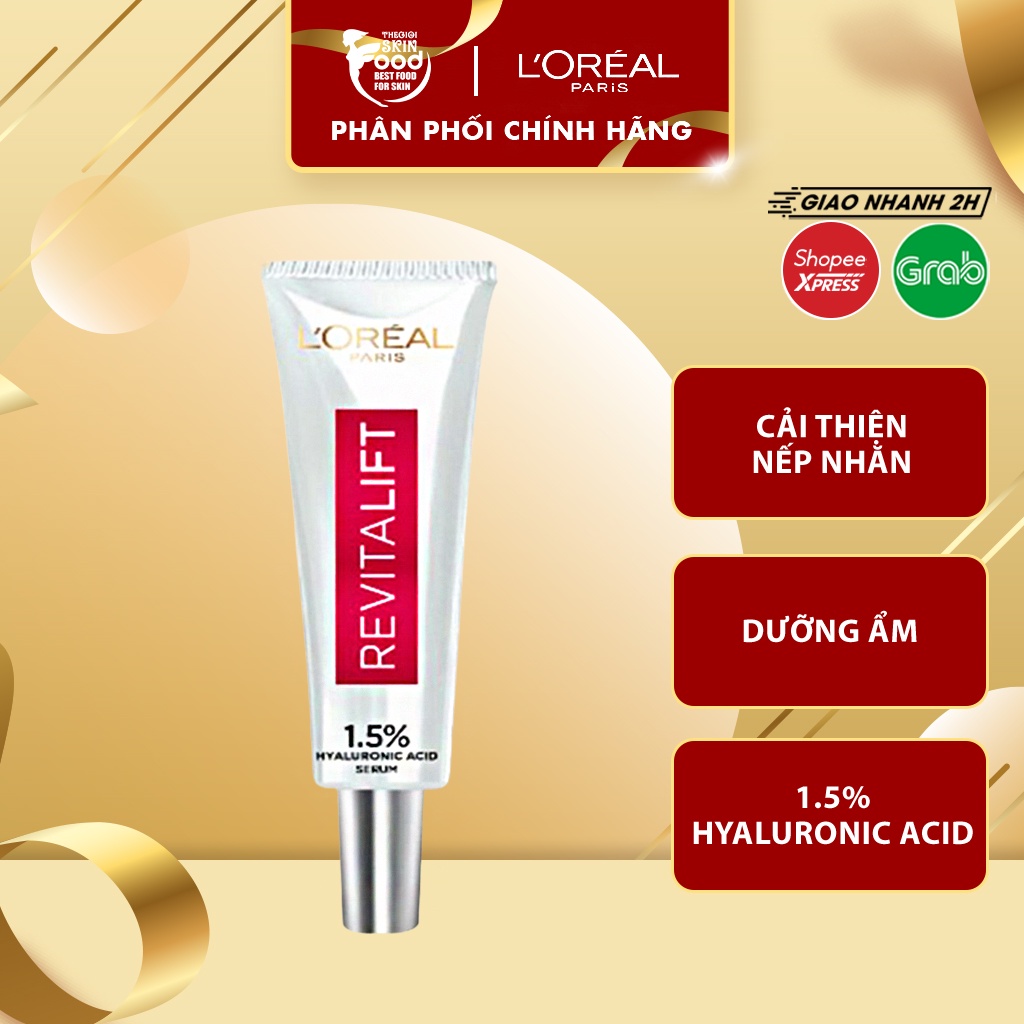 [Mini 7.5ml] Tinh Chất Cấp Ẩm, Cải Thiện Nếp Nhăn L'Oreal Revitalift 1.5% Hyaluronic Acid Serum