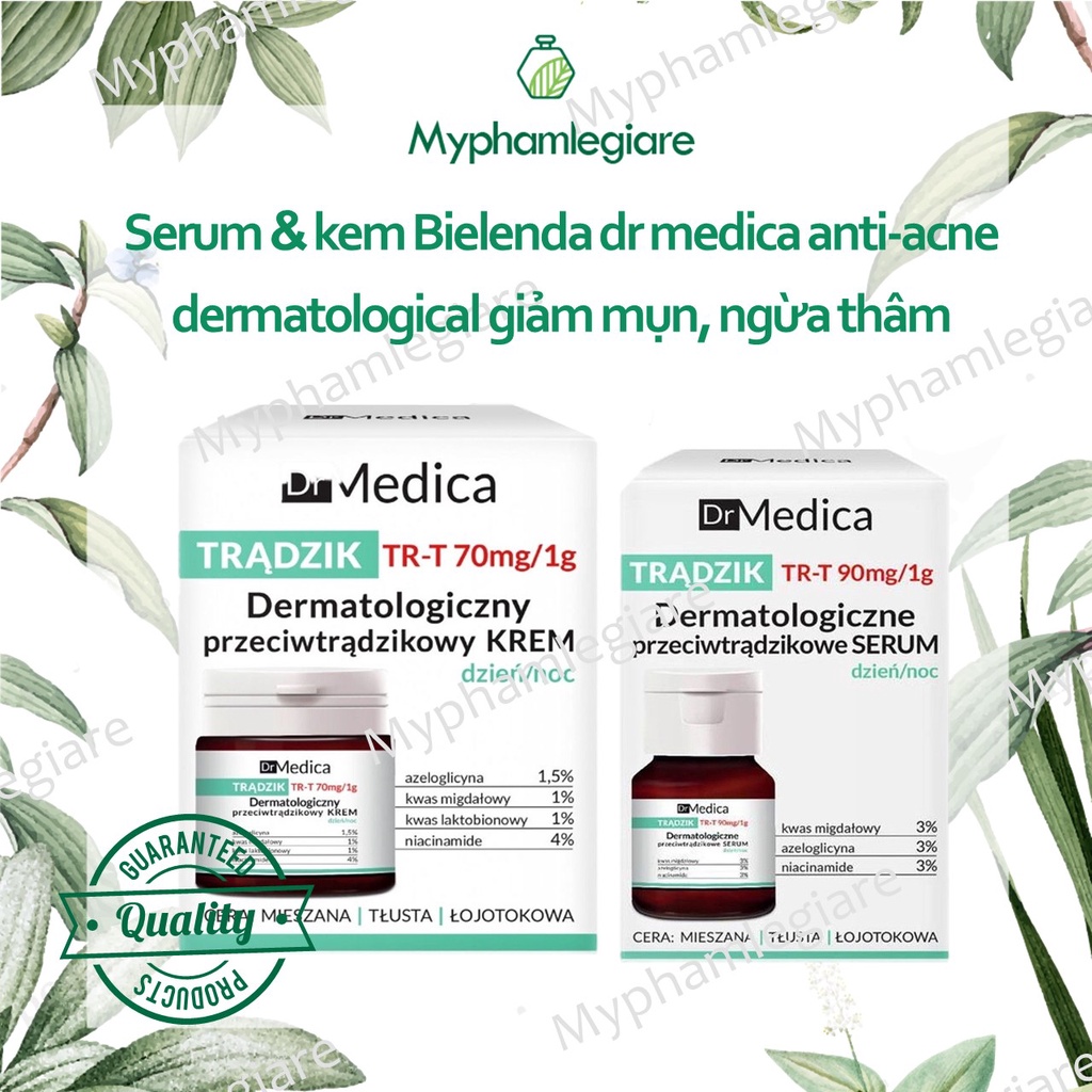 Serum và Kem Bielenda Dr Medica Anti-acne Dermatological giảm mụn, ngừa thâm