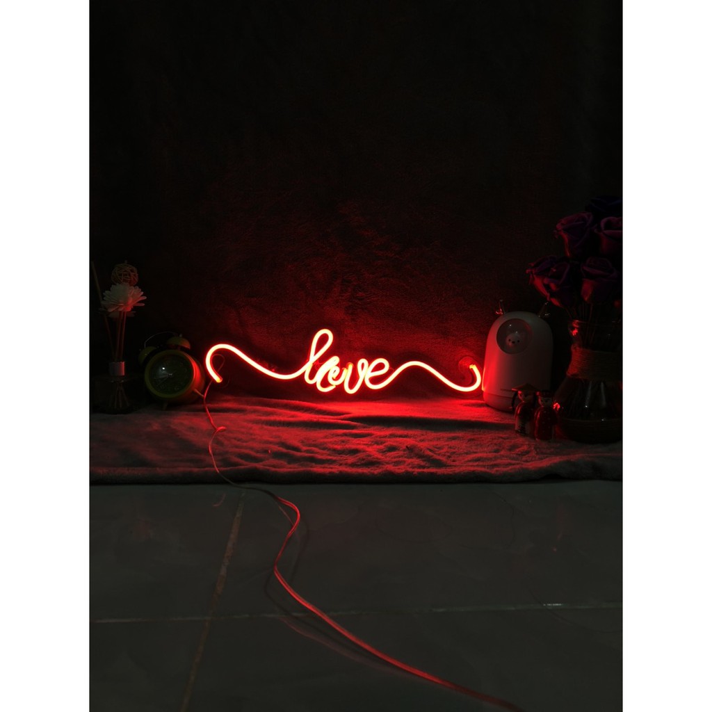 Led neon trang trí chữ love, cafe