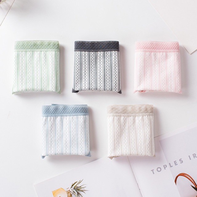 Quần Lót Nữ Cotton Y Tế Phối Cạp Ren 045, Kẻ Sọc trẻ trung, năng động | WebRaoVat - webraovat.net.vn