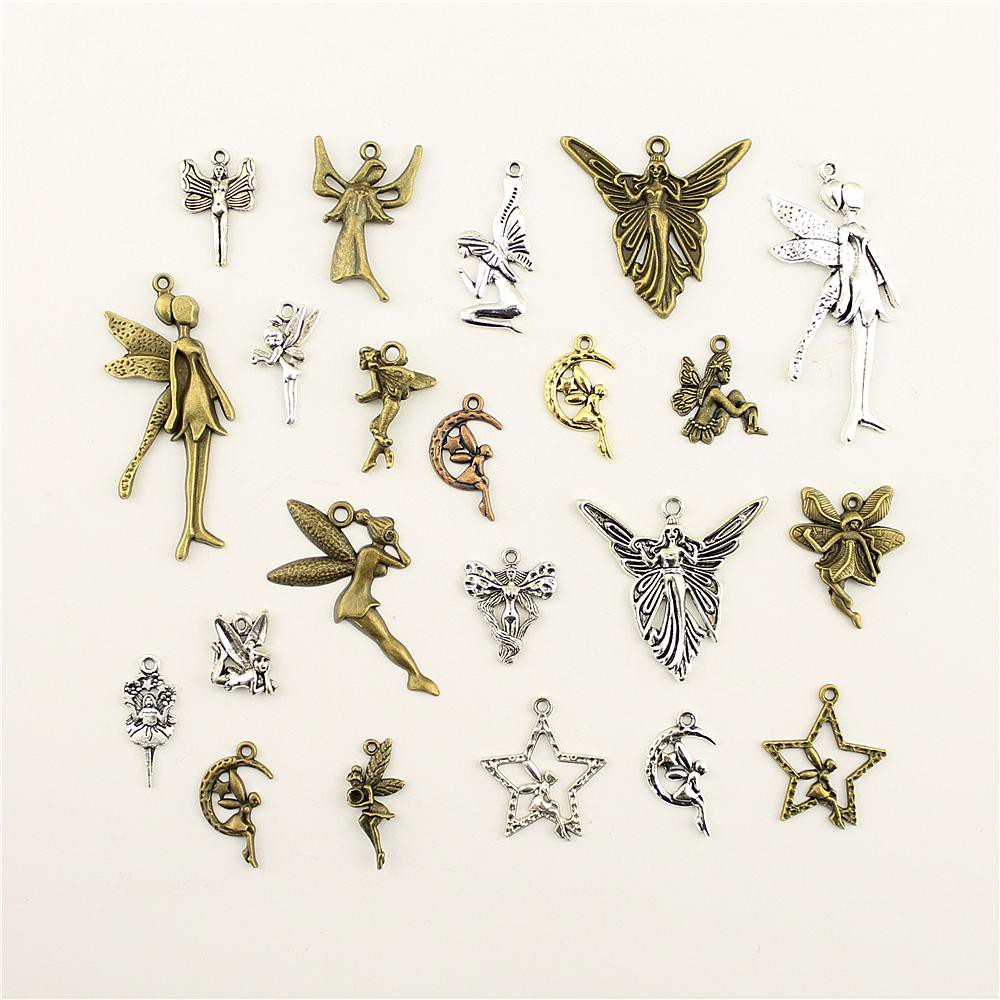 Mặt dây hình bươm bướm thiên thần cho làm đồ trang sức thủ công DIY