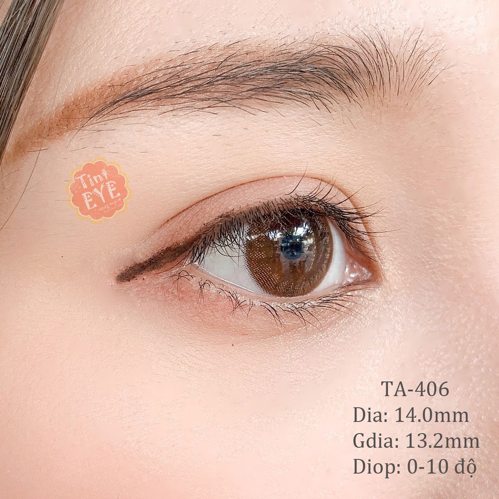 [Tặng Combo 175k] Kính Áp Tròng Tinteye Lens TA-406 Nâu Áp Tròng Siêu Tự Nhiên