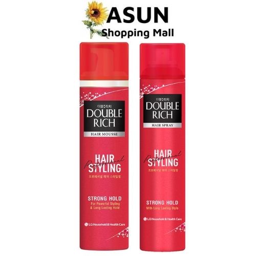 Sản Phẩm Tạo Kiểu Tóc Double Rich Giữ Nếp Tóc Cố Định Dạng Xịt &amp; Dạng Mousse (150ml,170ml)