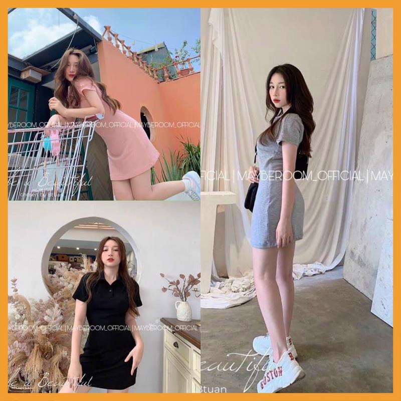 [MÃ VAY18 GIẢM 30K ĐƠN 500K] Váy polo ngắn tay, Đầm dáng suông polo chất cotton 4 chiều năng động💥