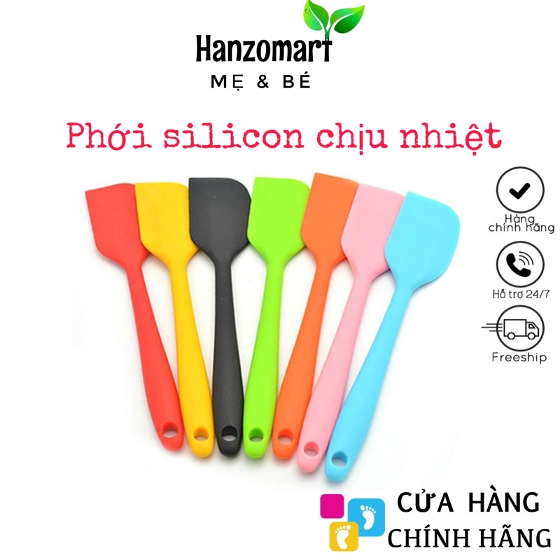 Dụng cụ làm bánh: Spatula phới trộn bột, phới dẹt silicon, vét bột