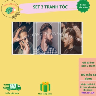 💪GIÁ SẬP SÀN💪KÈM QUÀ TẶNG_ KHI MUA BỘ 3 FOMEX TRANH TRANG TRÍ SALON TÓC NAM  (CÓ Clip thật) SP11