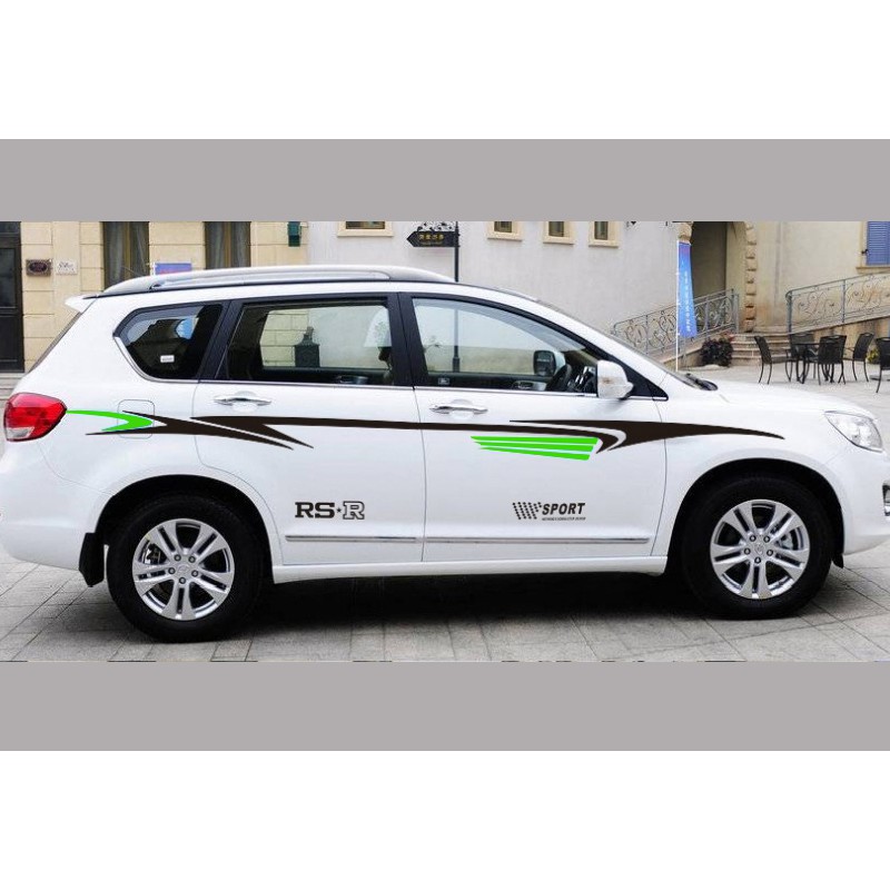 Tem dán sườn xe ô tô phong cách thể thao TX05