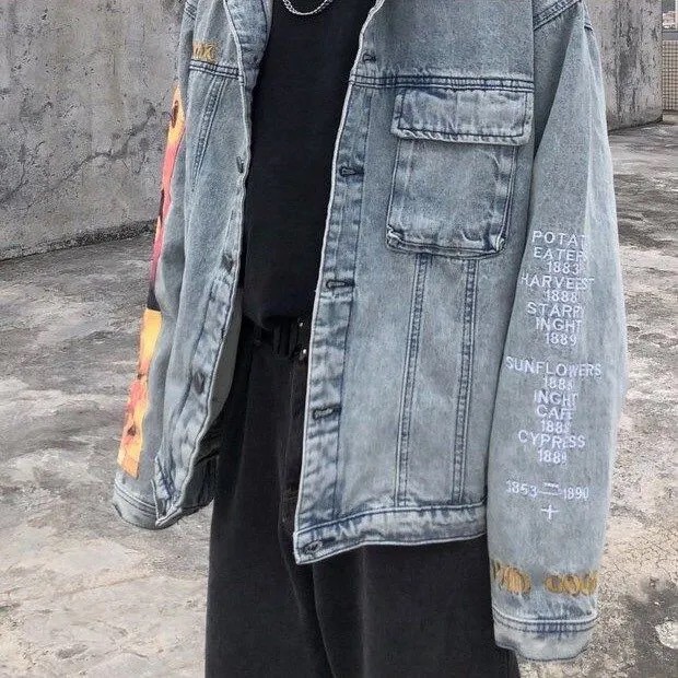 Áo Jacket Jean unisex phong cách streetwear