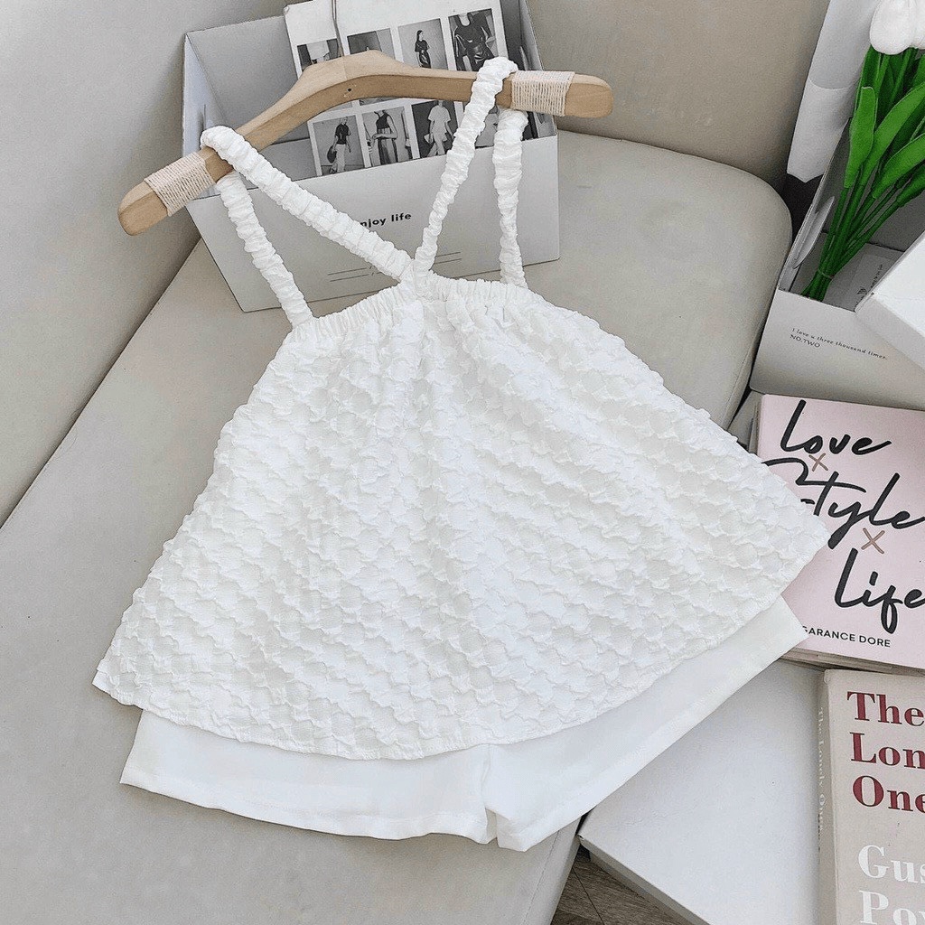 (HCM) Đầm maxi đũi xốp phồng xinh xắn thời trang tiểu thư hàn quốc siêu xinh xắn cho các nàng KME STORE