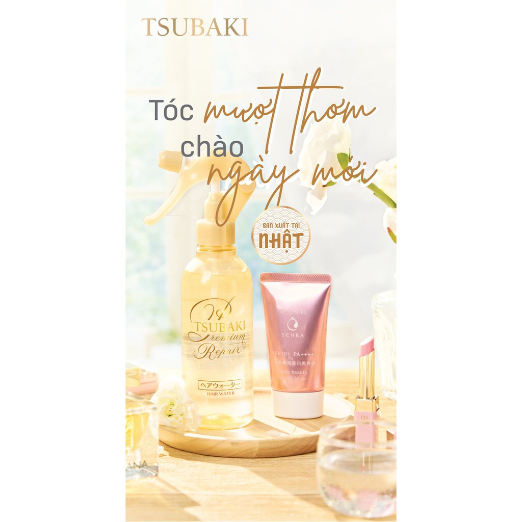 Xịt Dưỡng Tóc Phục Hồi Hư Tổn Ngăn Rụng Tsubaki Premium Repair Hair Water 220ml