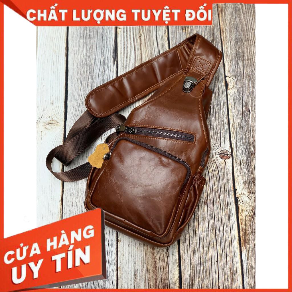 Túi Đeo Chéo Trước Bụng , Da Bò Cao Cấp 100% MS : #006 .