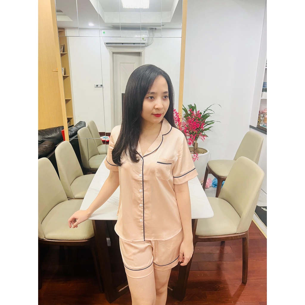 Bộ Pijama lụa Emma quần đùi LITIBABY