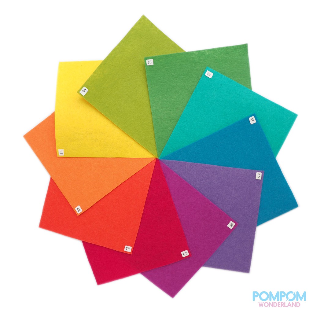 Combo 10 tấm vải nỉ cứng 15x15cm