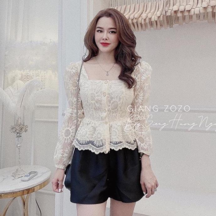 [Hàng loại 1] Áo babydoll ren cổ vuông tay bồng MILANA kiểu dáng điệu đà, phong cách Hàn Quốc siêu dễ phối đồ CD107