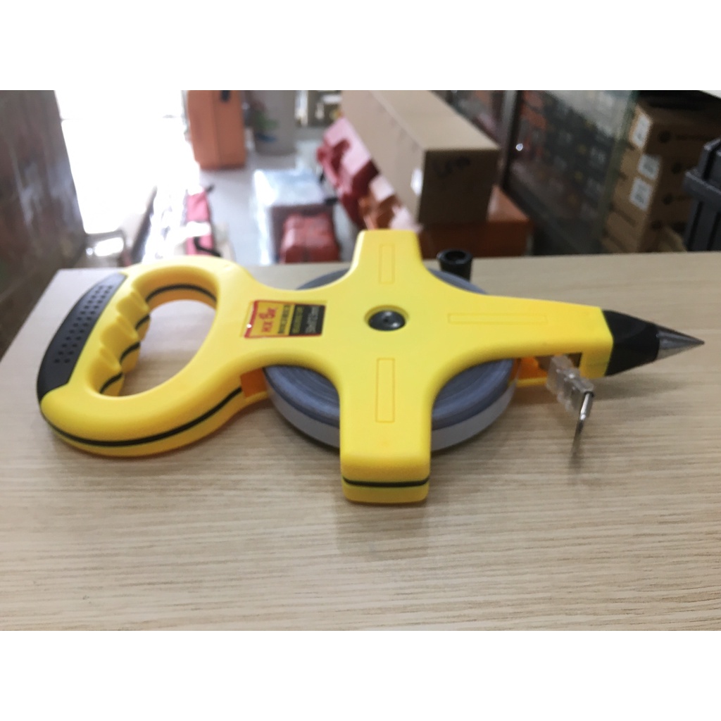 Thước thép cuộn CIBA  50m Màu Vàng - Thước Chính Hãng Thép Không Gỉ