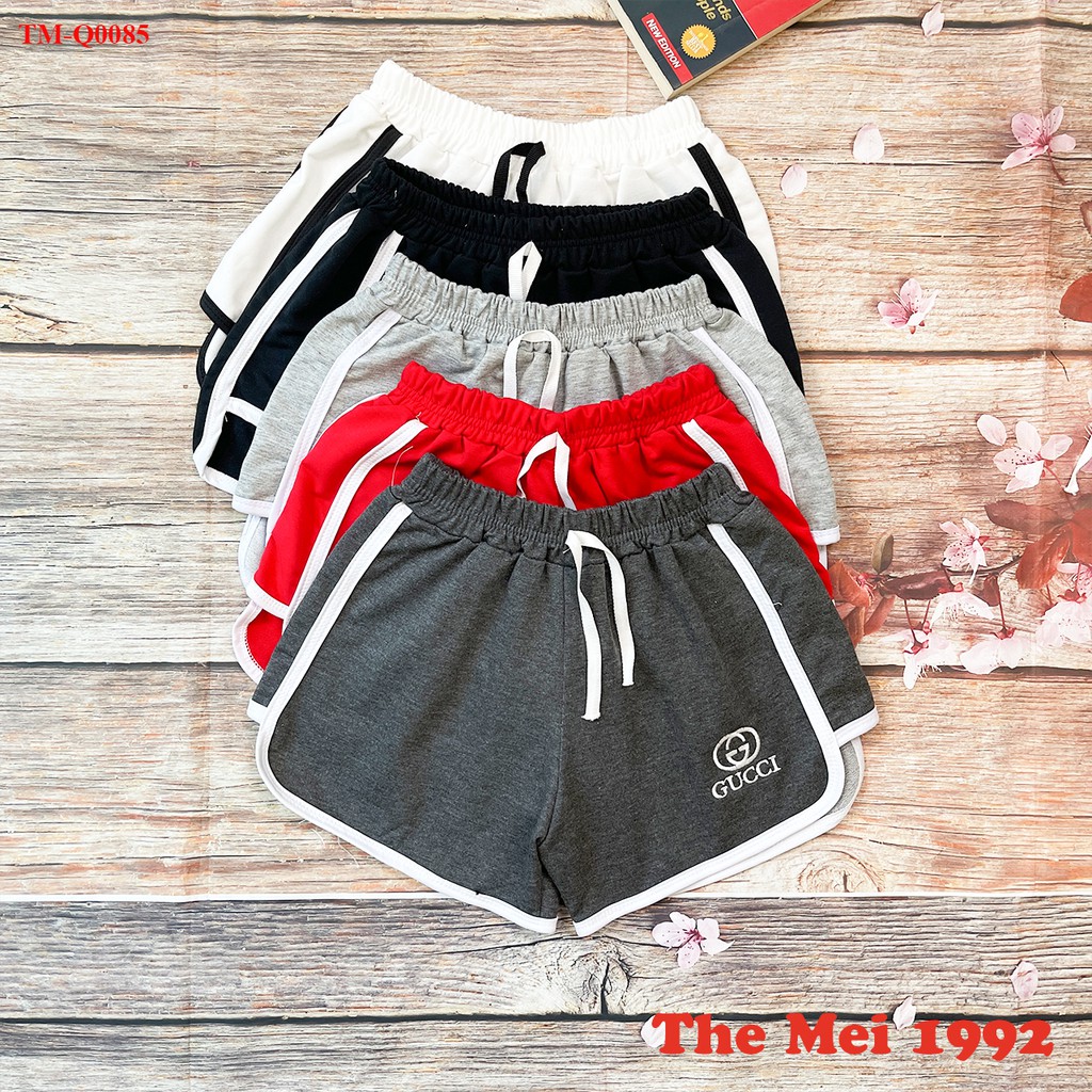 Quần short nữ The Mei 1992 - Quần đùi chất cotton mát dáng hộp viền kẻ chất cotton mát siêu xinh | BigBuy360 - bigbuy360.vn