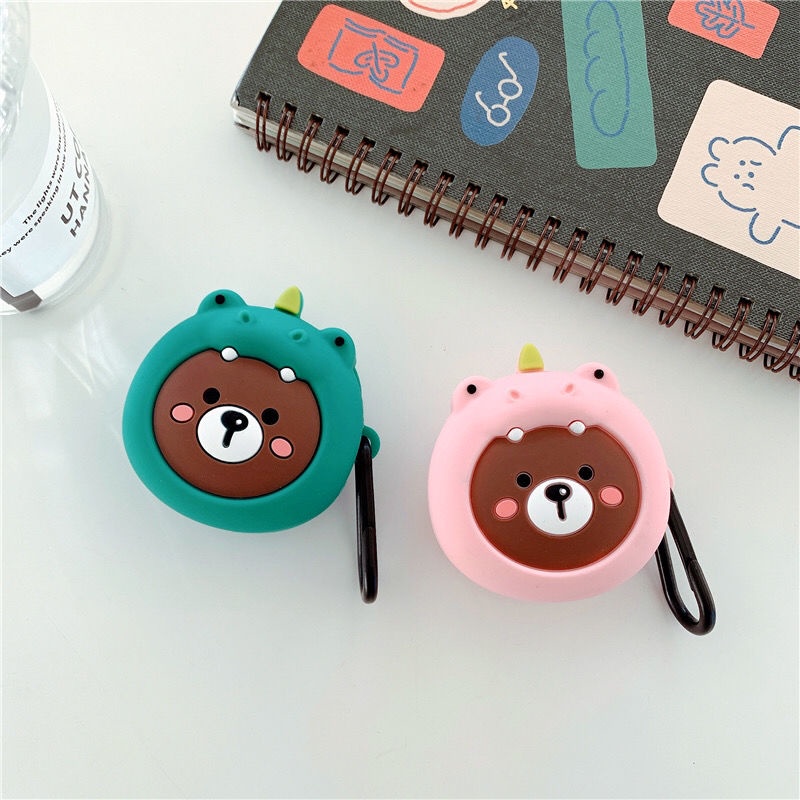 Vỏ Bảo Vệ Hộp Sạc Tai Nghe Samsung Galaxy Buds Pro Chất Liệu Mềm Hình Gấu Và Minions Dễ Thương