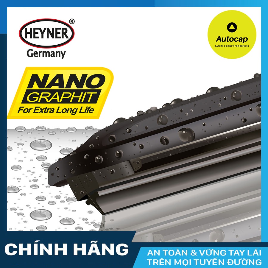 Gạt mưa Heyner Hybrid Nano  đủ size từ 14 - 32 inch