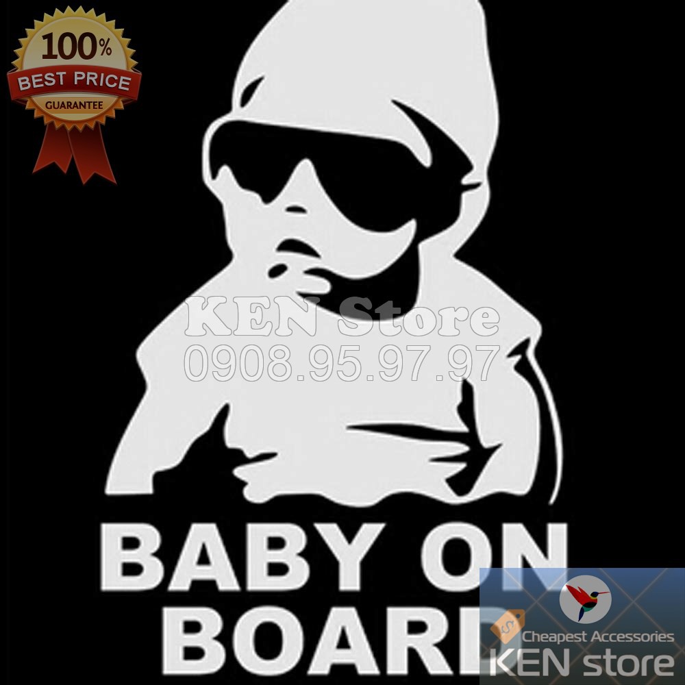 Decal Baby On Board cho xe ô tô