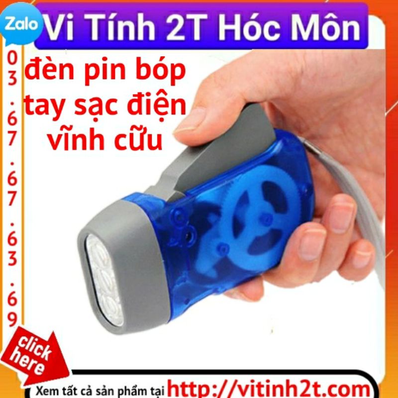 đèn pin bóp tay Đèn pin sạc bằng tay tiện dụng không cần pin, không cần điện