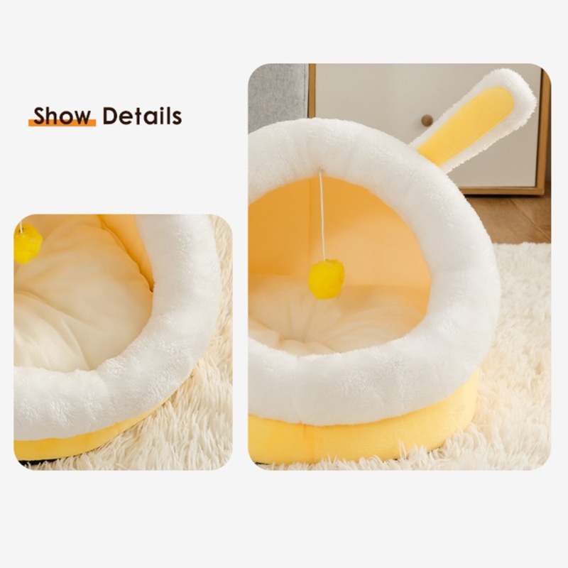 Lều Ngủ Hình Tai Thỏ Mềm Mại Chống Trượt Dành Cho Mèo Cưng