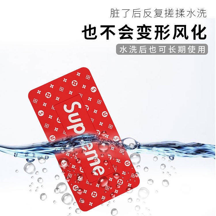 Tấm lót điện thoại chống trượt in logo Supreme thời trang cho xe hơi