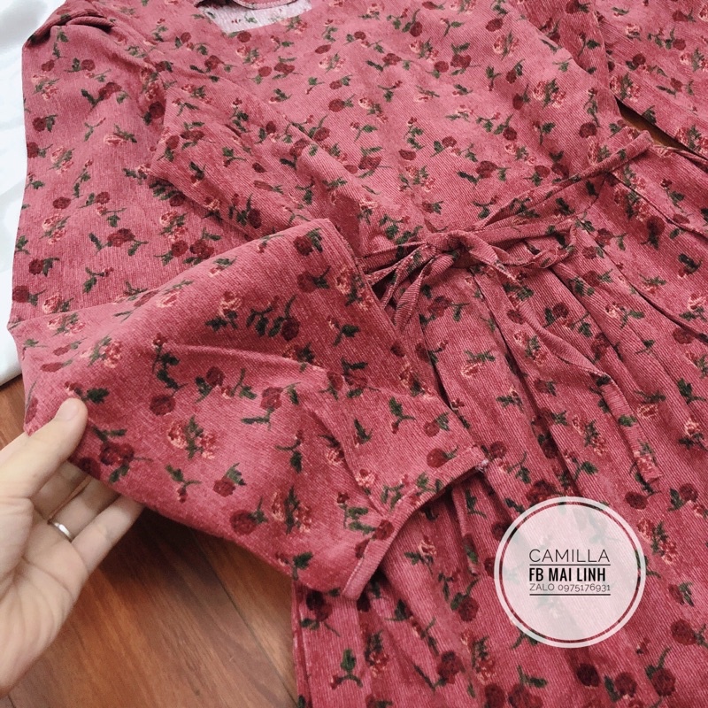 ⚡️ĐẦM NHUNG⚡️Đầm nhung tăm cổ vuông màu hồng | BigBuy360 - bigbuy360.vn